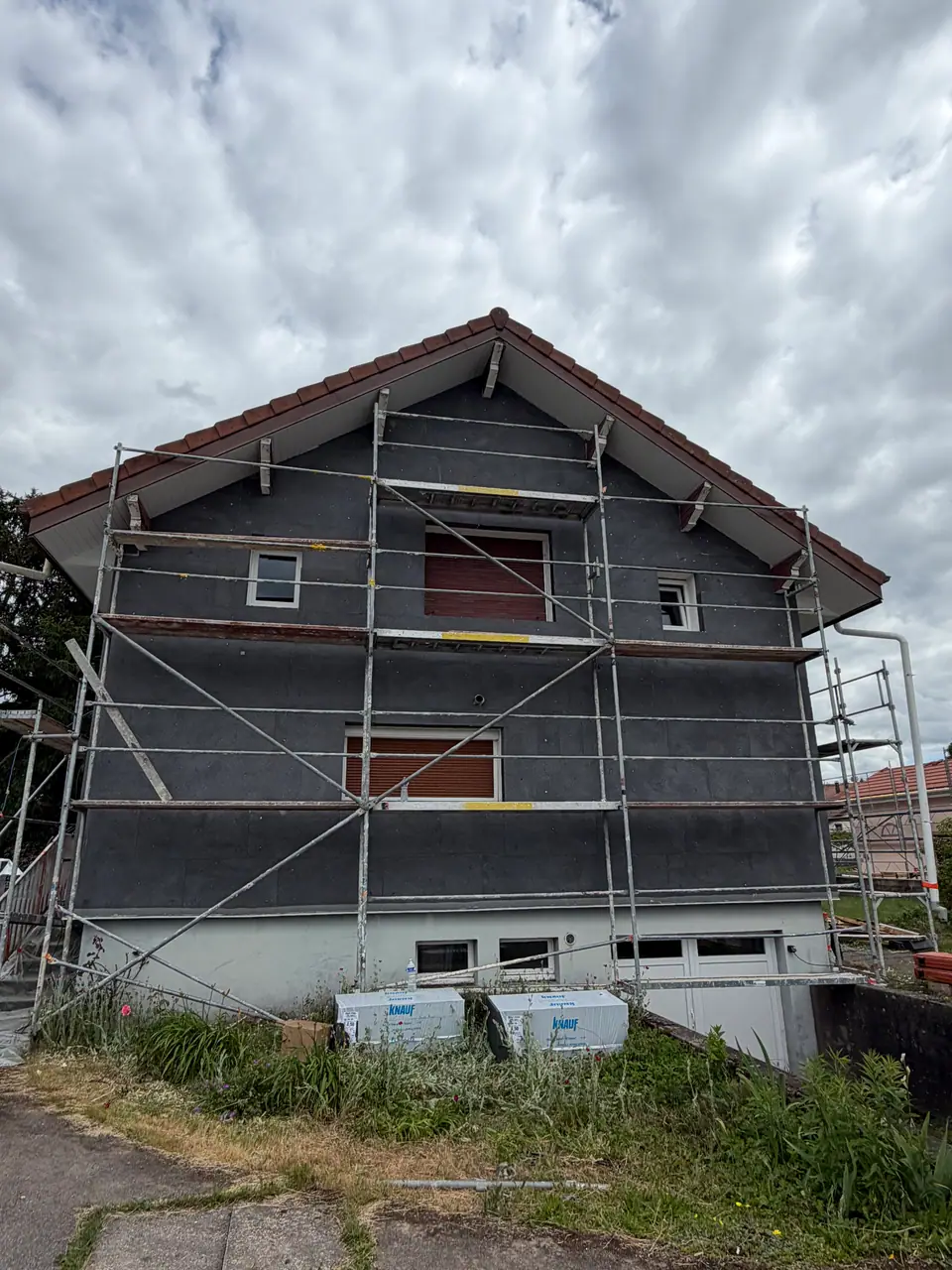Progression de l'isolation sur la façade arrière