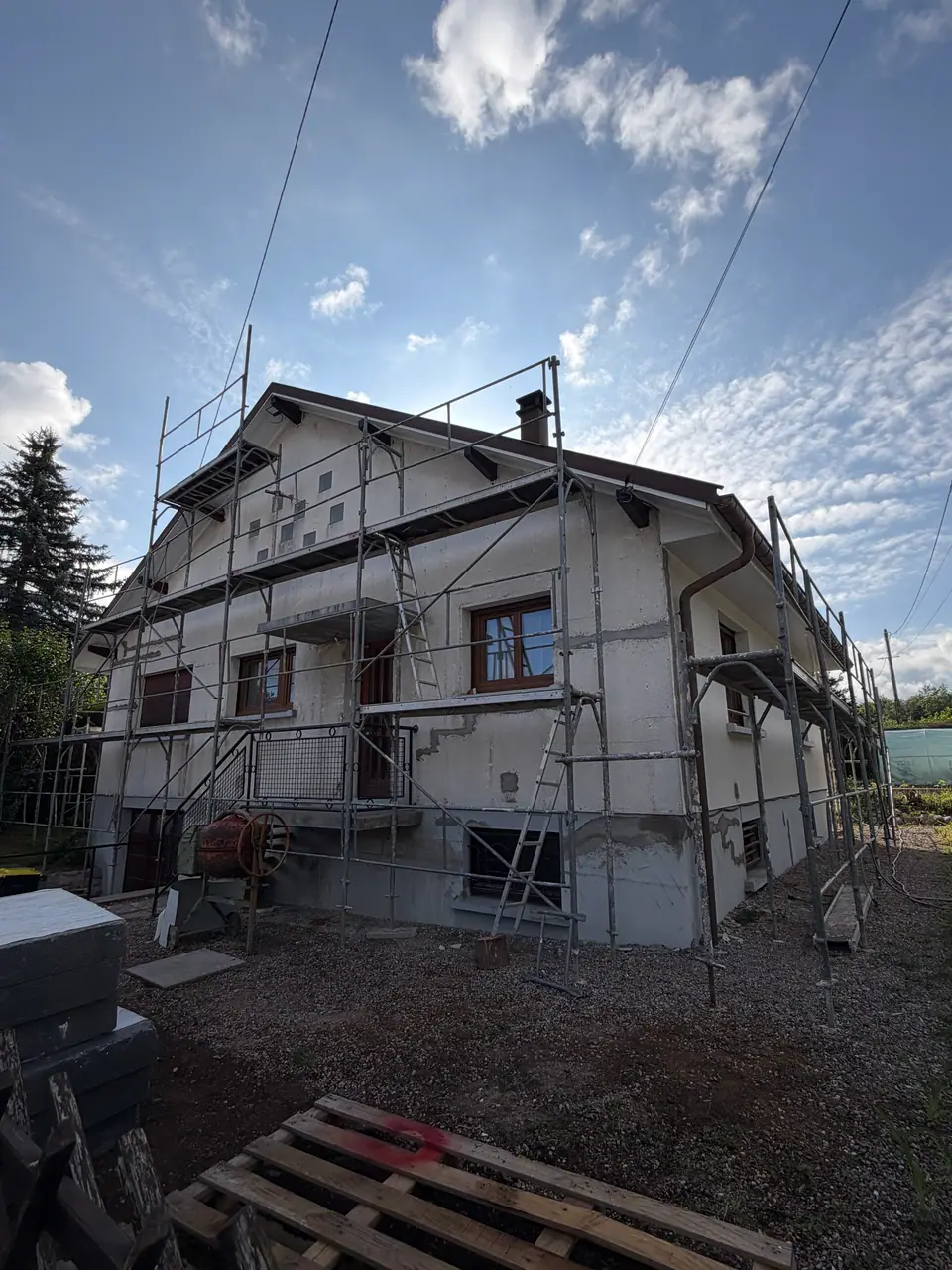Détail de la fixation des panneaux