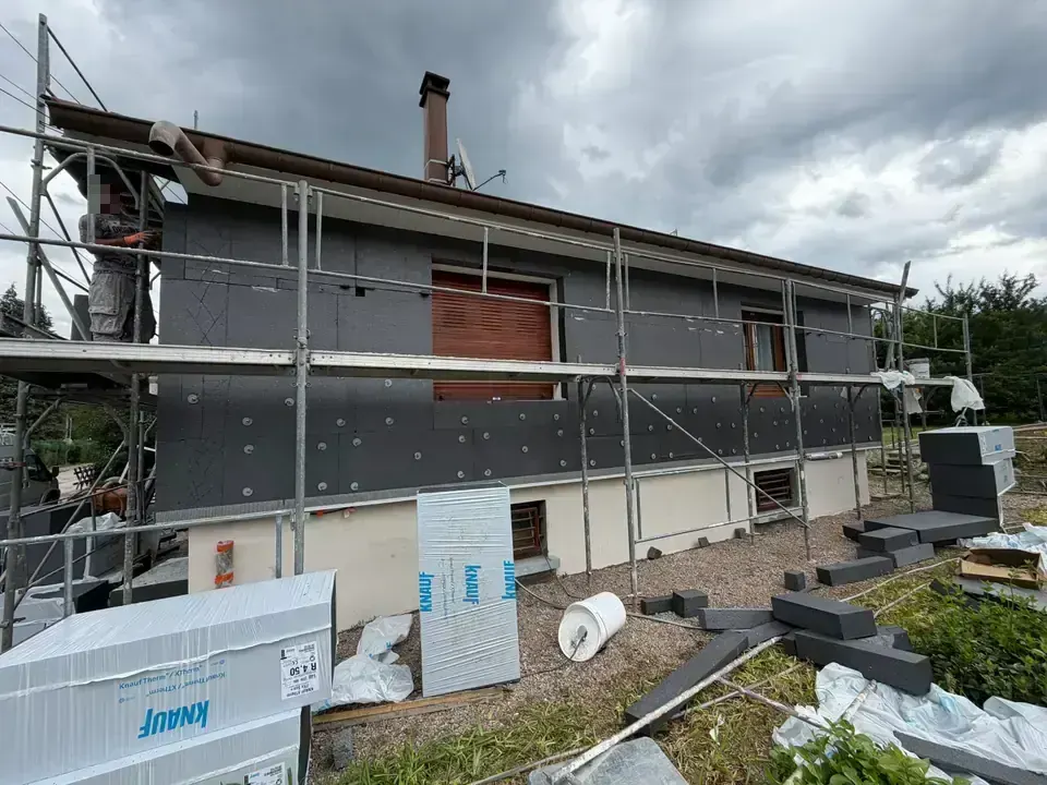Enduit de finition en cours