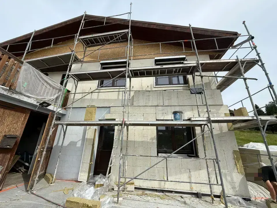 Progression de l'isolation sur le pignon